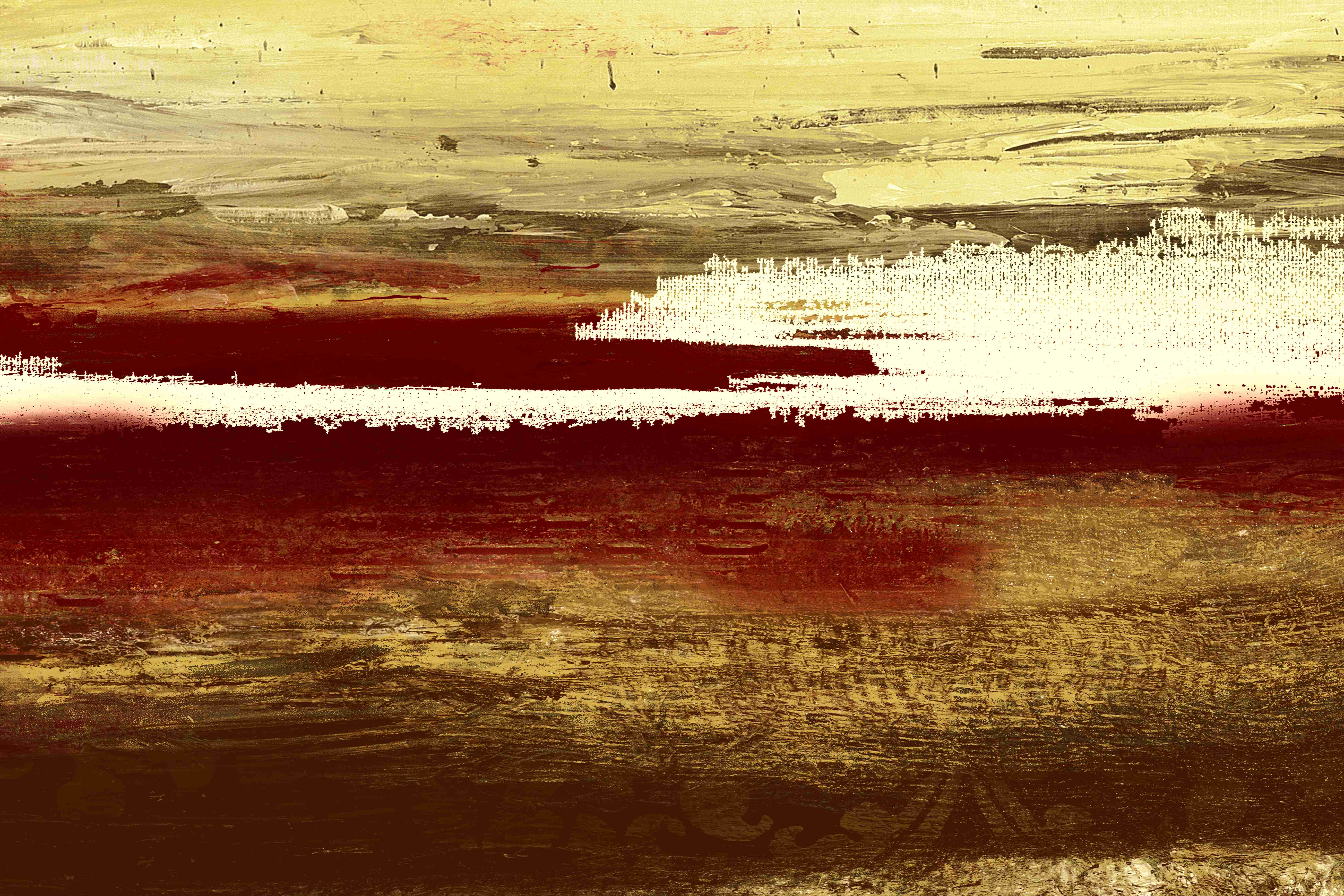 Winston Porter Brownish Paintish - Wrapped Canvas Painting